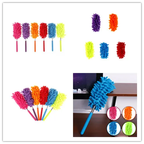 

1PC Practical Stretch Extend Microfiber Dust Shan Adjustable Feather Duster Dusting Brush Or Dusting Cloth