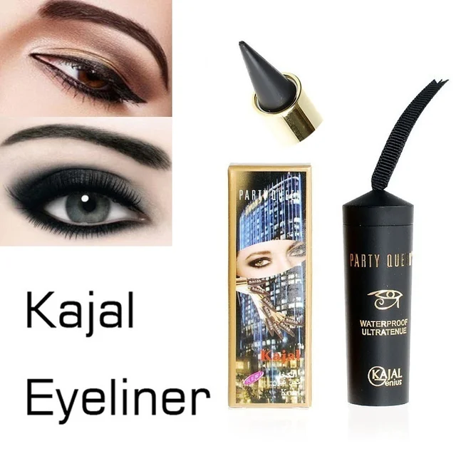 Waterproof Smoky Eyes KAJAL Eyeliner Solid Thick Black Bold Eyes Liner
