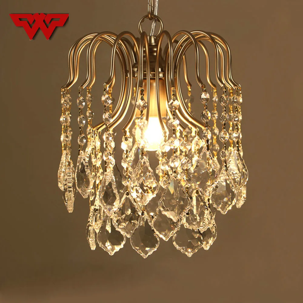 

American Country Small Crystal Lamp Crystal Chandelier Restaurant Corridor Bedroom Lamp
