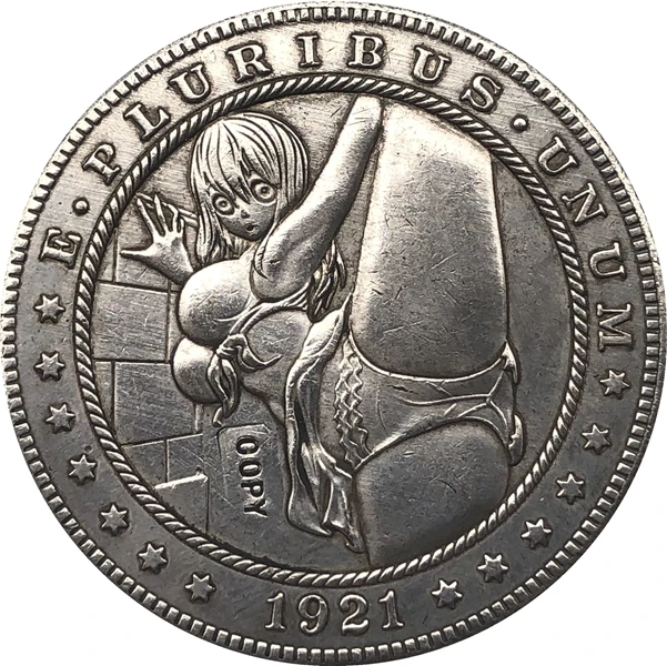 

Hobo Nickel 1921-D USA Morgan Dollar COIN COPY Type 86
