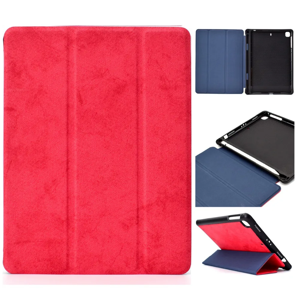 For Ipad Mini 3 2 1 Case Pu Leather Silicone Soft Back Trifolding