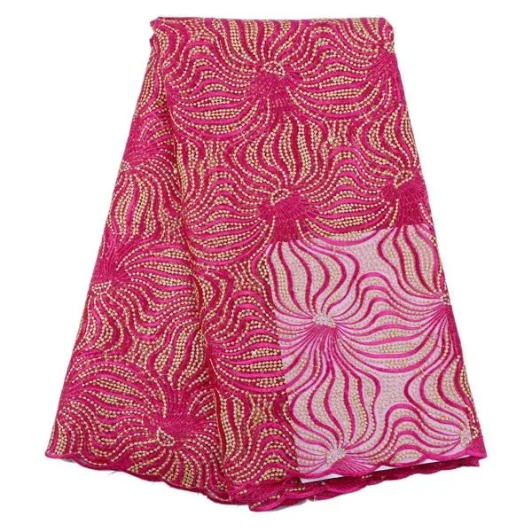 

2017 High Quality African Tulle Lace Fabric Nigerian Wedding Mesh Embroidered Net Fabric Fashion African French Lace