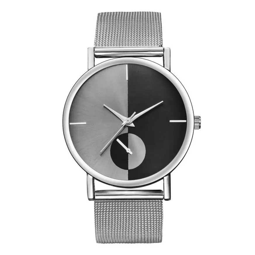 Moemnt# N03 модные часы wo Для мужчин Роскошные часы женские часы Классический Женева кварцевые Нержавеющая сталь Для мужчин наручные часы челнока - Цвет: Серебристый