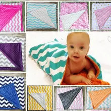 Детское вязаное одеяло minky, подарок для душа, детское Хлопковое одеяло minky dot, Норковое детское супер-мягкое одеяло