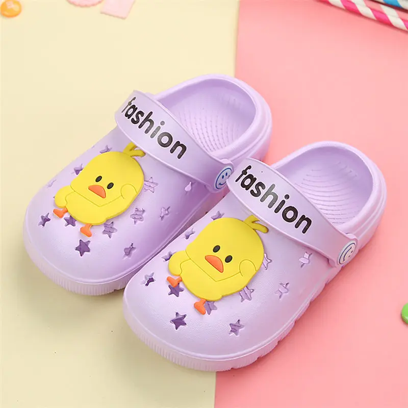 2019 Summer Fashion Children Cartoon Birds And Panda Characters Cave Shoes Boys And Girls Outdoor Slippers Kids Beach Flip Flops
