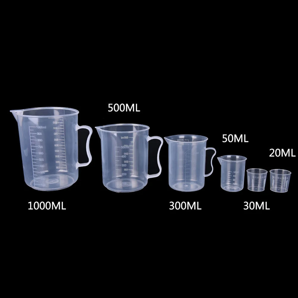 Кухонные мерные кувшины, Градуированные стаканы, лабораторные измерительные и смешанные стаканы, прозрачные измерительные весы, лабораторные кухонные принадлежности(20 мл-2 шт
