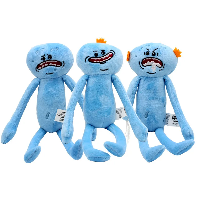 1pcs Rick And Morty Happy Sad Mr. Meeseeks Stuffed Plush Toy Rilakkuma