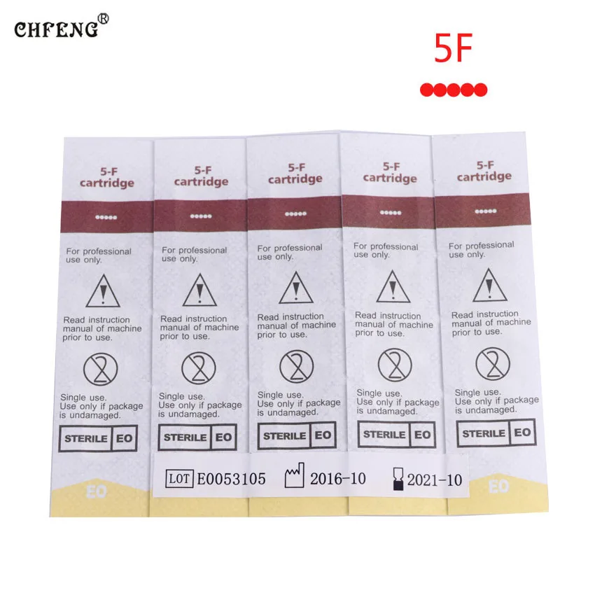 

Permanent Makeup Tattoo Needles Cartridge 10Pcs 5F Disposable Sterilized Needles Tattoo Pen Machine Eyebrow Lip Microblading