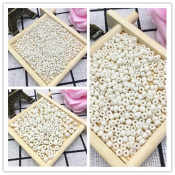 

New DIY 2mm/3mm/4mm 1000/500/200pcs Czech Glass Seed Spacer Beads Jewelry Fitting Cream
