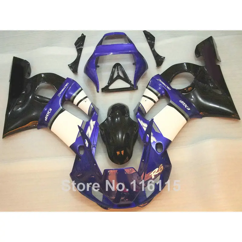Набор обтекателей для YAMAHA R6 набор из АБС-пластика 1998 2000 2001 2002 YZF 98-02 синий белый