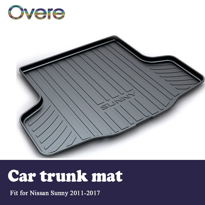 

Overe 1Set Car Cargo rear trunk mat For Nissan Sunny N17 2011 2012 2013 2014 2015 2016 2017 Boot Liner Anti-slip mat Accessories