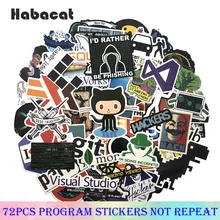 72 sztuk paczka programowanie Graffiti naklejki naklejki haker Java C + + dla bagażu Skateboard Laptop motocykl Papeleria y Oficina tanie tanio Habacat Toy 3-10cm none 0 043