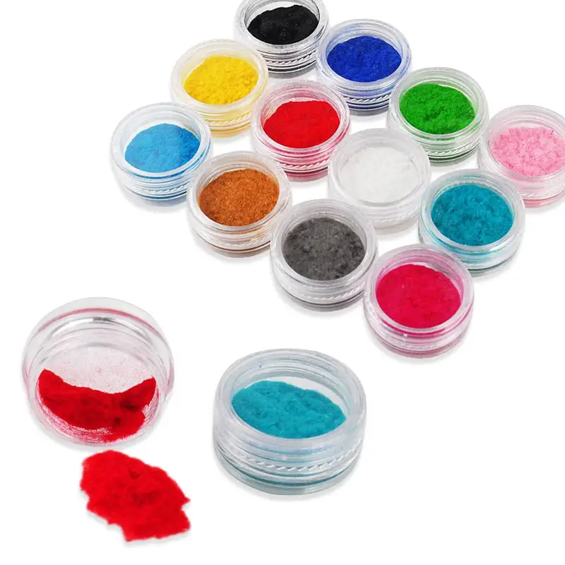 

Biutee 12 Color 3D Soft Flocking Powder Nail Art Decorations Acrylic Polish Tips Manicure Nails Decorations