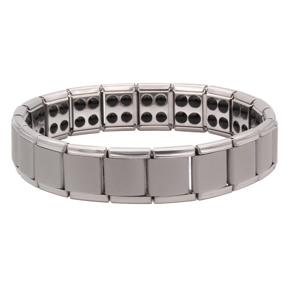 Fyour New Tourmaline Energy Balance Bracelet Health Care Jewelry For Women Germanium Magnetic Bracelets& Bangle Ge80 - Окраска металла: Silver 80