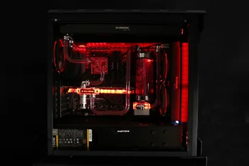 شراءعدة تبريد سائل بارو تستخدم لعلبة PHANTEKS 515E مشعاع 360 مللي متر + كتلة وحدة المعالجة المركزية + كتلة وحدة معالجة الرسومات + مضخة + خزان + شريط RGB + مروح...