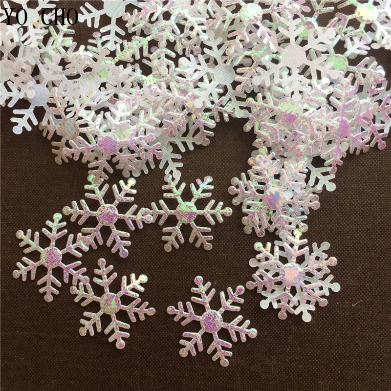 300Pcs/Lot Snowflake Window Sticker Wedding Chrismas Decoration Craft DIY Ornament Winter Home Garden Decor Xmas Tree Decoration