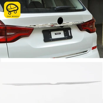 

CARMANGO For 2018 BMW X3 G01 Stainless Steel Mirror Surface Rear Trunk Trim lid Cover Tailgate Door Tail Gate Cover