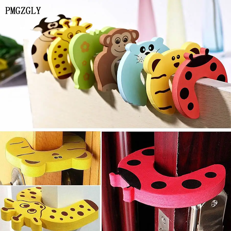 Animal Security Card Door Stopper Baby Newborn Care Child Lock Protection From Children Safety Cute | Мать и ребенок