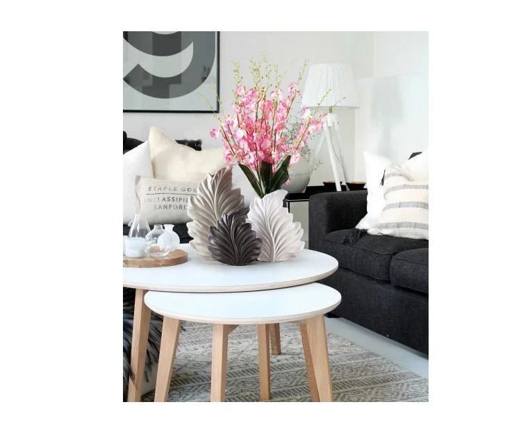 Скандинавский Американский минималистичный лист модель керамическая ваза гостиная дома ремесленные украшения Искусство современные креативные кружки из фарфора орнамент
