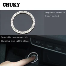 CHUKY Авто универсальный металлический интерьер одна кнопка Пуск зажигания переключатель украшения стильное автомобильное кольцо кристальная наклейка аксессуары