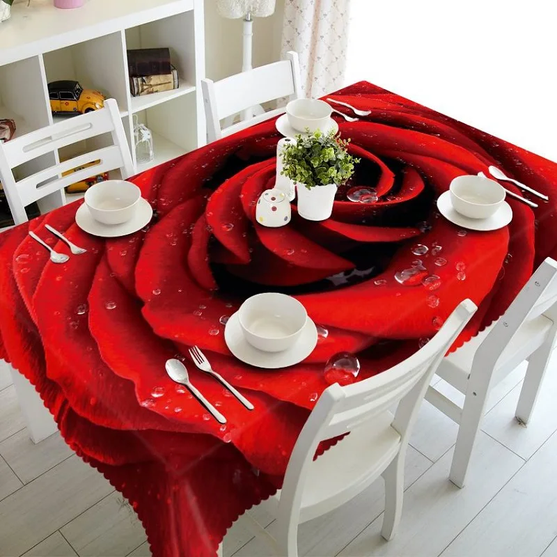 

1pcs 3D Wedding Purple Tablecloth Bouquet Table Table Cloth Christmas Tree Table Cloth Birthday Party Dinner for Home Decoration