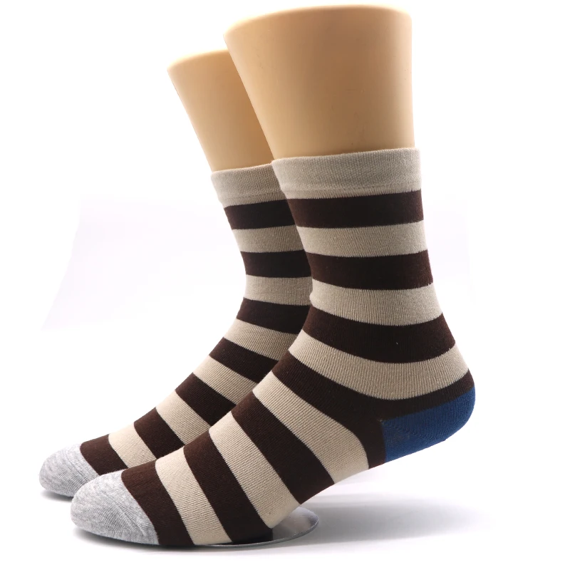 1 пара мужских носков, забавные повседневные хлопковые носки, цветные термоноски, Компрессионные носки в полоску, Chaussette Homme Sokken