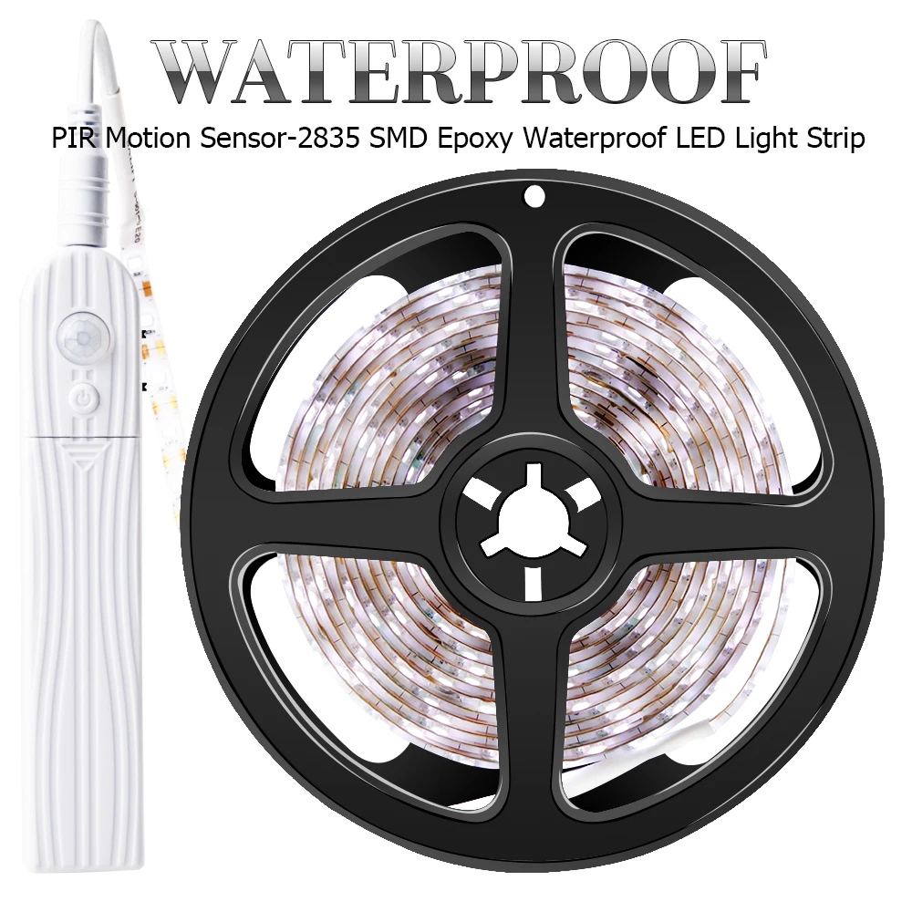 

5V Battery Led Strip Light Waterproof Motion Sensor LED Night Light Flexible LED Lamp Tape Ribbon TV Background Lighting 2835