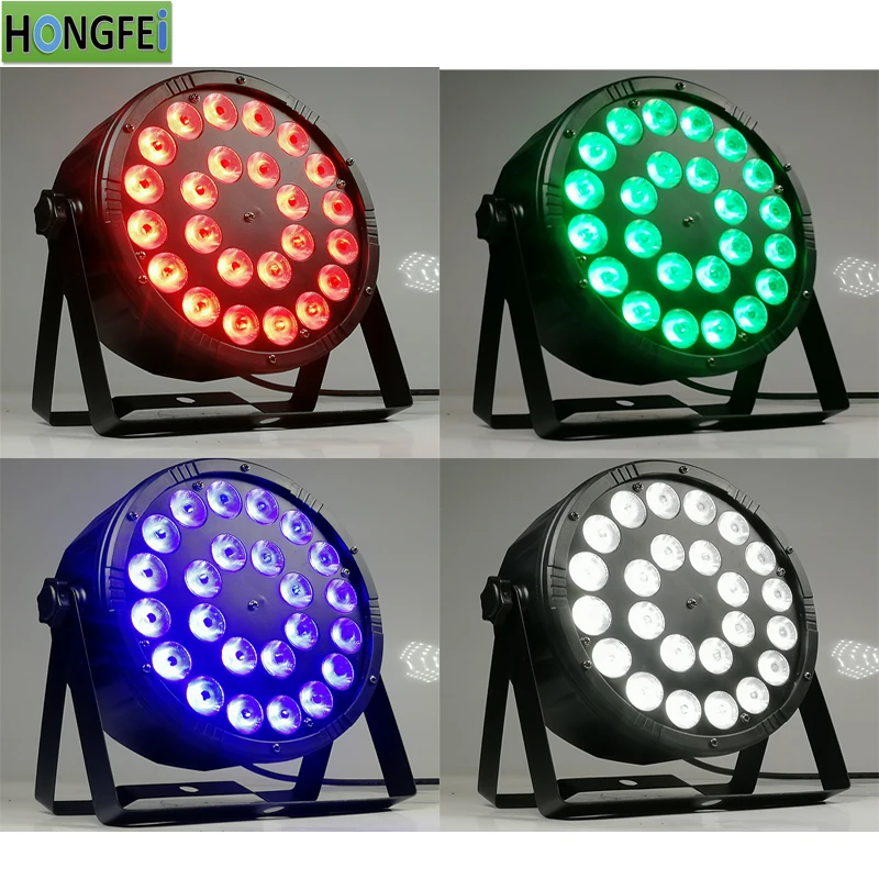 4 шт./лот rgbw 4 в 1 led par Светильник s 24x12 Вт светодиодный плоский par Светильник dmx512 профессиональный сценический свет окрашивания светильник s