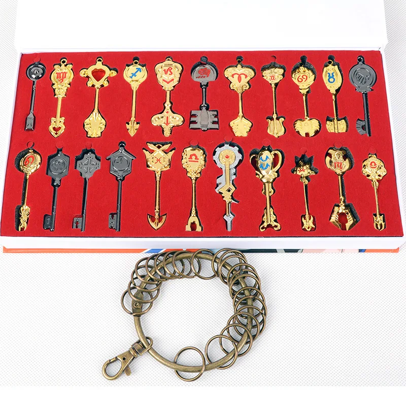 

Anime Fairy Tail Lucy Heartphilia Spirit Key Action Figure Twelve Constellations Zinc Alloy Key Figures Collectible Model Toys