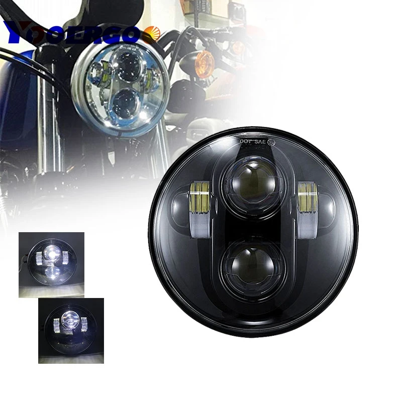 

5.75 inch 40W High Brightness LED Motorcycle Headlight High Low Beam Moto Headlamp Perfect