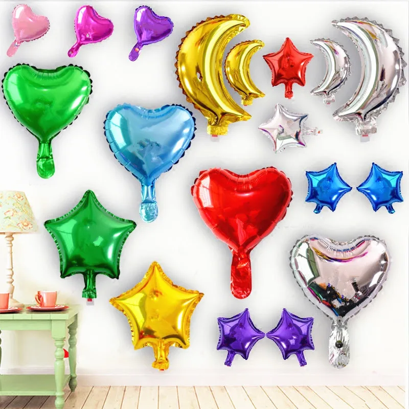 

5" 10inch Star Heart Balloons for Wedding Decoration Diy Rustic Baptism Baby Shower Baloon Festive Balon Event Party Supplies