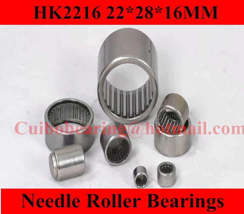 

Free shipping 2Pcs HK222816 HK2216 57941/22 Drawn Cup Type Needle Roller Bearing 22 x 28 x 16mm