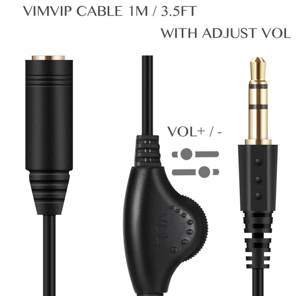 

Centechia Black 3.5Mm Headphone Stereo Audio Y Separator Cable With Independent Volume Control