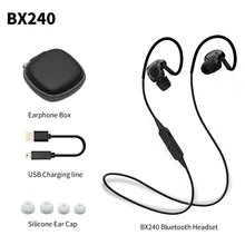Plextone bx240 Беспроводной Bluetooth наушники IPX5 Водонепроницаемый Спорт стерео гарнитура гарнитуры с микрофоном для iPhone Samsung HTC Huawei