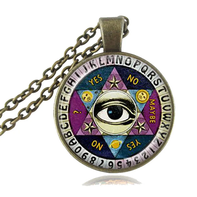 Ouija доска кулон ожерелье Иллюминаты Psychic читатель ладони дух ювелирные изделия