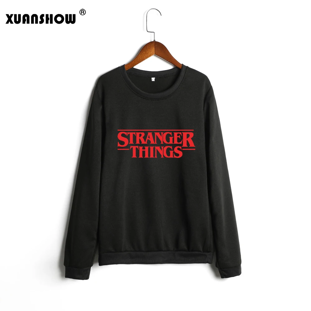 XUANSHOW 2019 Новая мода Женская толстовка напечатанный Письмо Странные вещи
