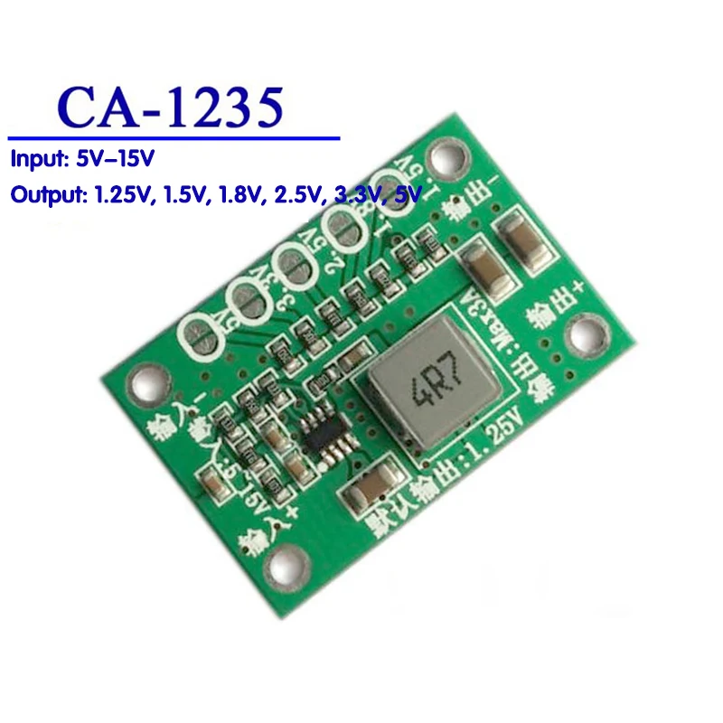 TKDMR 5 шт. CA-1235 Регулируемый силовой модуль 1,25 V, 1,5, 1,8, 2,5, 3,3 напряжение на выходе 5 В, 3A Регулируемый Модуль 5 V-15 V вход