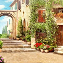 Пользовательские фото обои 3D мощеный Замок Пейзаж ТВ фон настенные Обои фреска