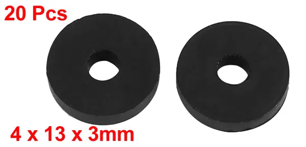 Uxcell 20 штук уплотнительное кольцо резиновая Материал круглый Форма шланг прокладка плоская шайба много для кран прокладка черный - Цвет: 4 x 13 x 3mm