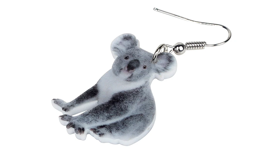 Bonsny инструкция акриловая австралийская коала медведь серьги-подвески в форме капли милые животные ювелирные изделия для женщин девушки подарок Прелести Оптом