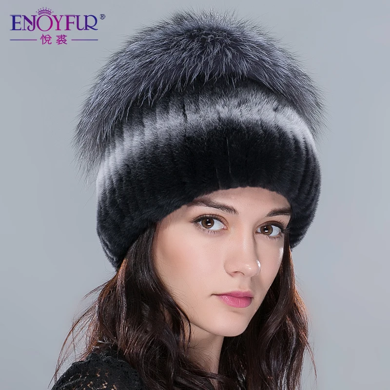 כובע חורפי לנשים מפרוות ארנב ושועל, סרוג באיכות גבוהה ומהמם ביופיו, מגיע בשלל צבעים לבחירה – תמונה 5