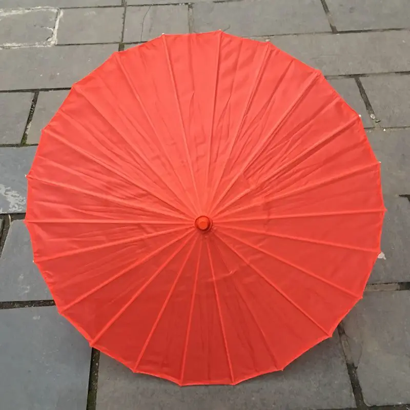 Шелковый женский зонт японская вишня Шелковый древний танцевальный Зонт декоративный зонтик китайский стиль масляной бумаги зонтик - Цвет: Bright red