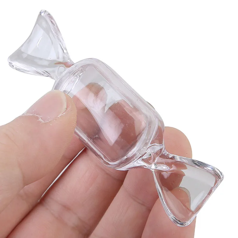 

10Pcs/lot Candy Shape Candy Storage Box New Wedding Gift Collection Box Transparent Plastic Storage Boxes Container Organizer