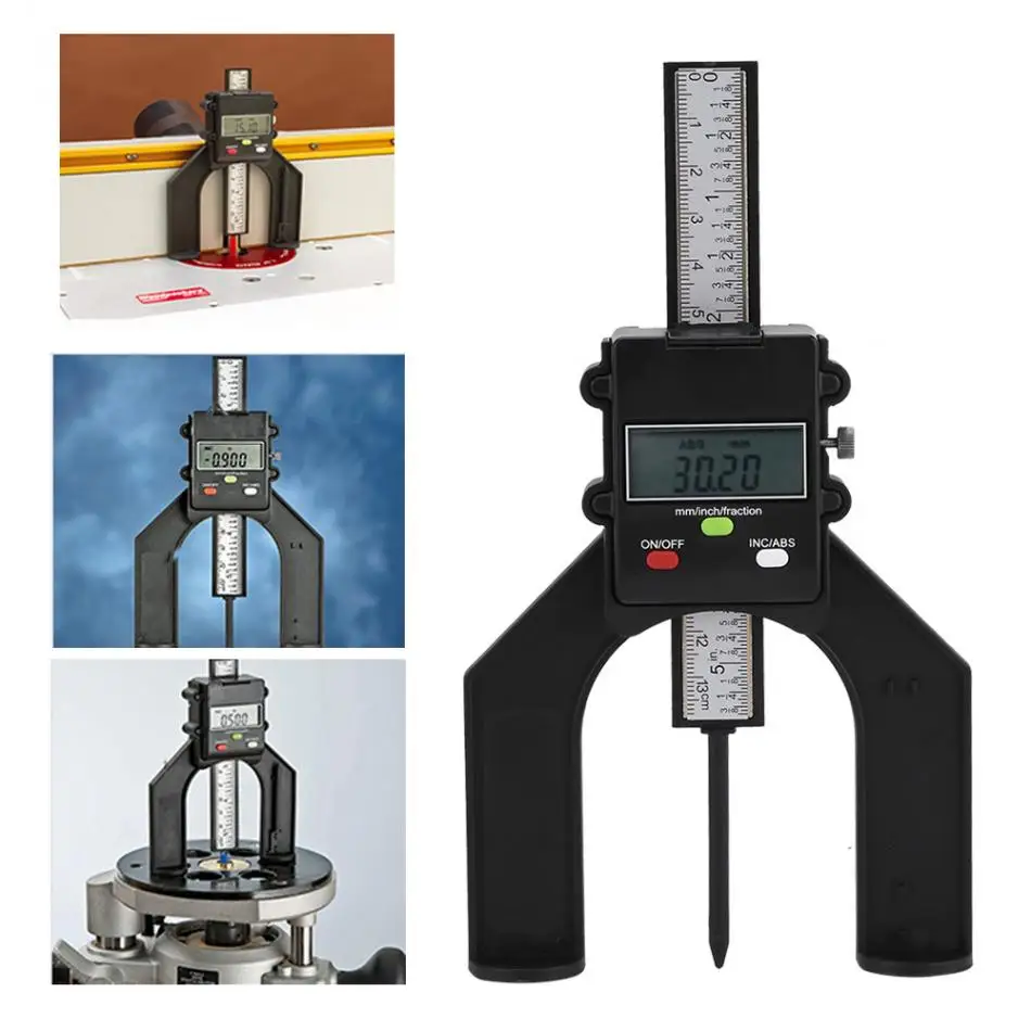 0-80 мм Цифровой штангенциркуль глубина обработки древесины Калибр глубина штангенциркуль высота штангенциркуль деревообрабатывающий измерительный инструмент