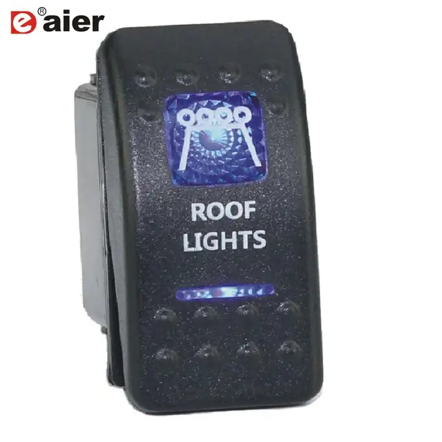 1PCS 5 Pin Marine Switch SPST ON-OFF Car Switch Boat Truck Light With Dual Illuminated LED Waterpoof 20A DR-A11625ABL-J33