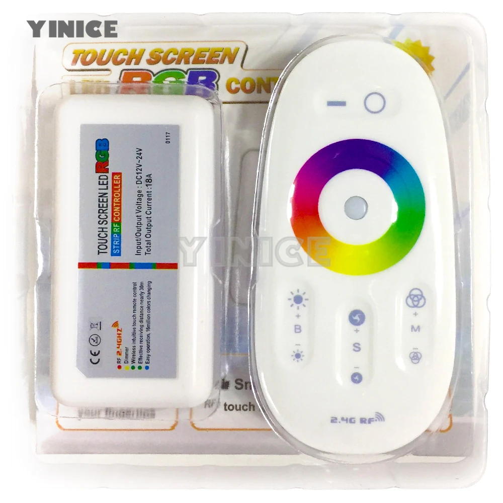 DC 12 V 24 RGBW RGB светодиодный пульт управления RF сенсорный экран дистанционного 6A на