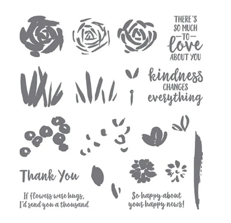 

Build your garden flowers leaves Rubber Clear Stamp/Seal for DIY Scrapbooking/Photo Album Decorative Card Making Clear Stamps