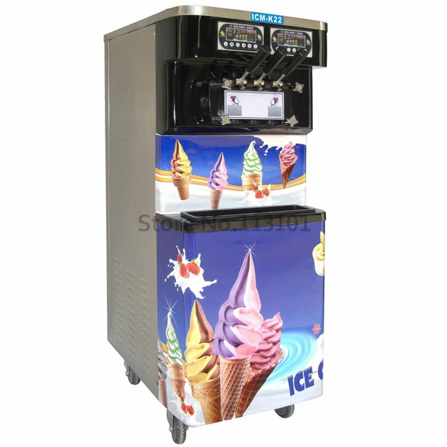 Smart Commercial Frozen Yogurt Machine with Black Color Stainless Steel