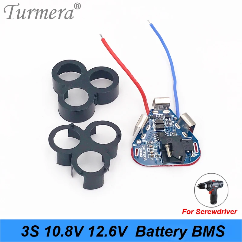 

3S 12.6v 10.8v Li-ion 18650 BMS PCM Battery Protection Board BMS for scredriver tool battery and 3s battery pack Turmera new jan