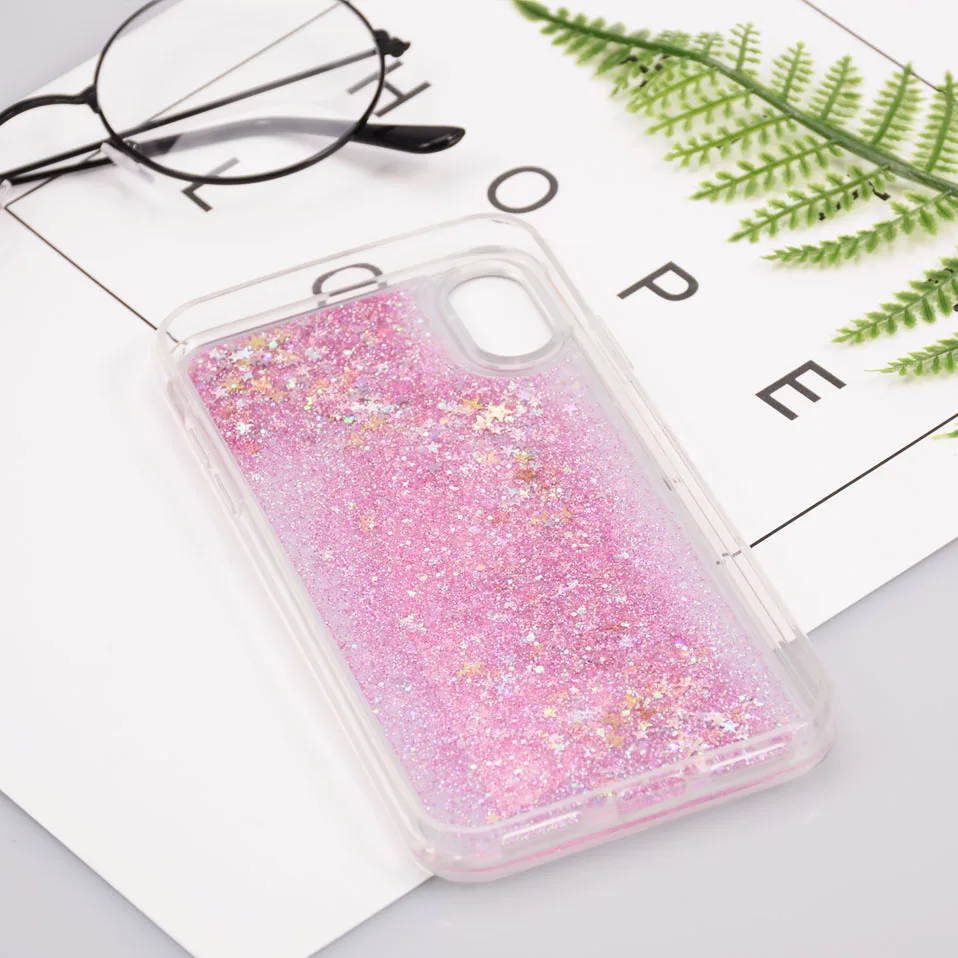 Reaoom for iPhone X Case Glitter Dynamic Liquid Colorful Star Quicksand Cute Bottle Unicorn Protection Cover Capa for iPhoneX 10 (6)
